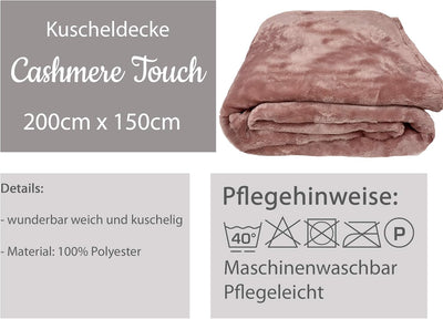 JEMIDI Kuscheldecke Sofa Decke 150x200 cm - Kaschmir Optik Sofaüberwurf - Sofadecke Couchdecke Tages