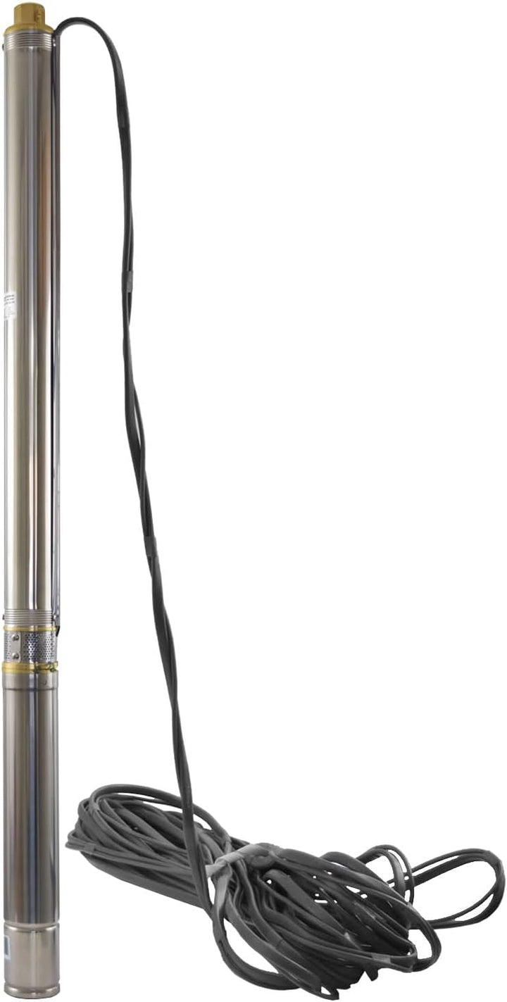 Agora-Tec® 3 Zoll Brunnenpumpe Tiefbrunnenpumpe PREMIUM 750W mit 30m Kabel Qmax: 3000l/h Hmax : 114