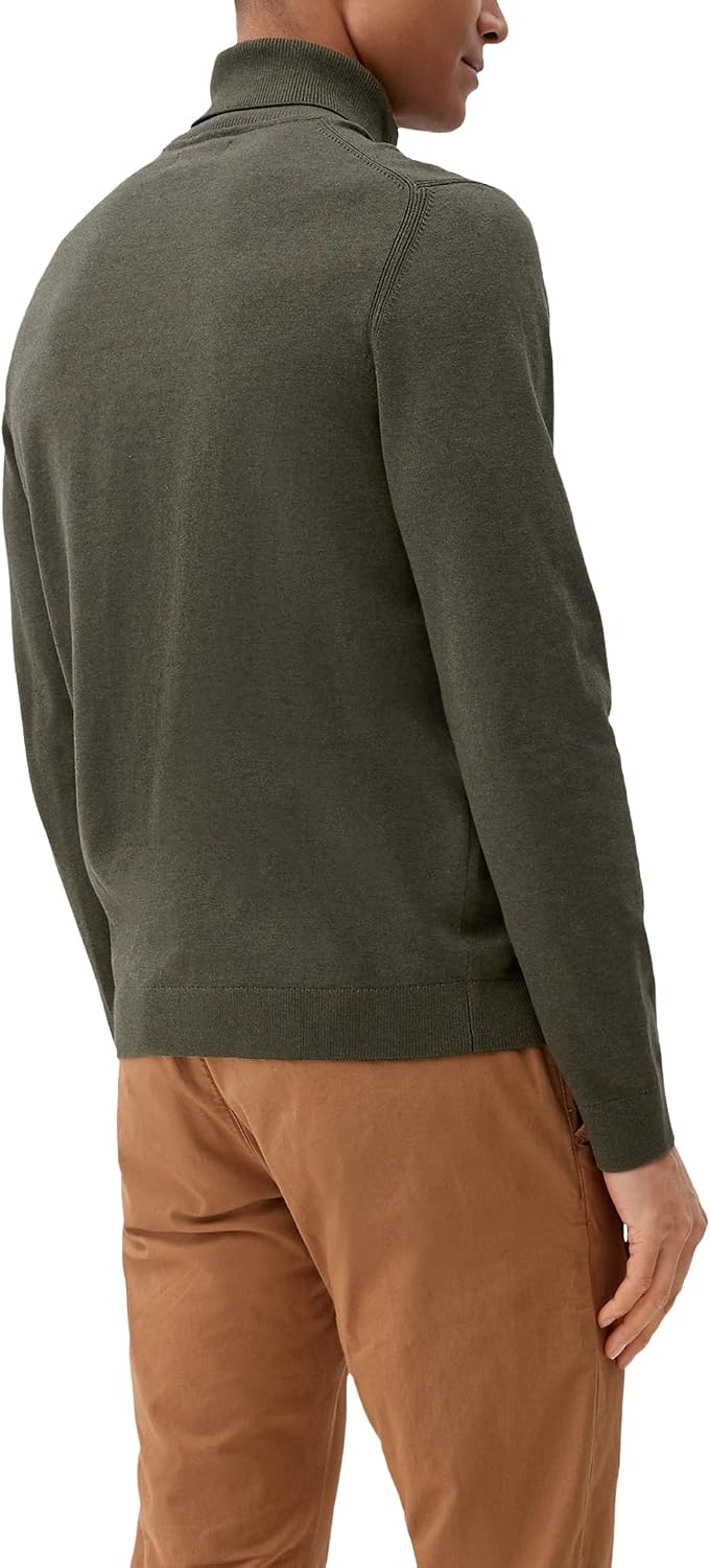 S. Oliver Herren Rollkragen Pullover Pulli Feinstrick Black M Olive 79w0, M Olive 79w0