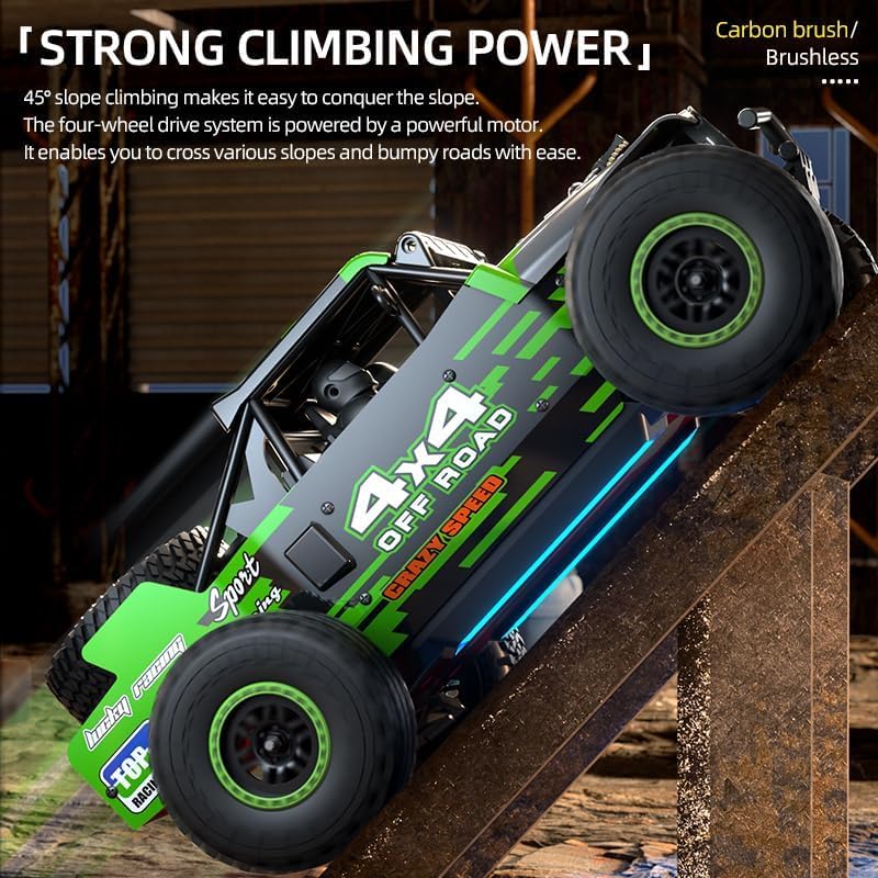 X-Verse SG202PRO Ferngesteuertes Auto, 1:20 55KM/H RC Autos Kohlebürste Motor, 4WD All Terrain Offro
