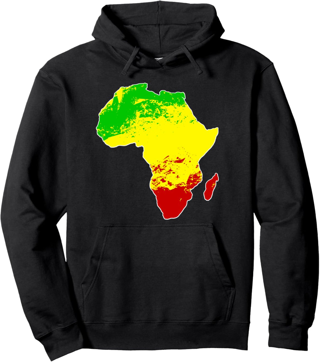 Afrikanisches Rastafari-Design, traditionelles Muster, Karten-Design Pullover Hoodie