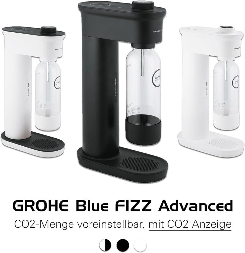 GROHE Blue Fizz - Wassersprudler Duo Set (mit CO2-Füllstandsanzeige, 3 einstellbare CO2 Stufen, ohne