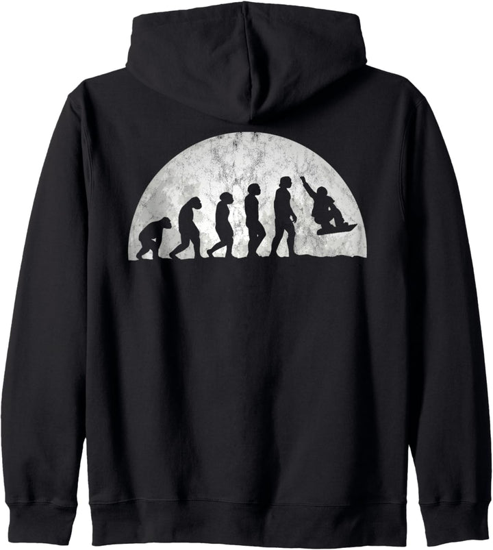 Snowboard Evolution - Evolution des Menschen Snowboarden Kapuzenjacke