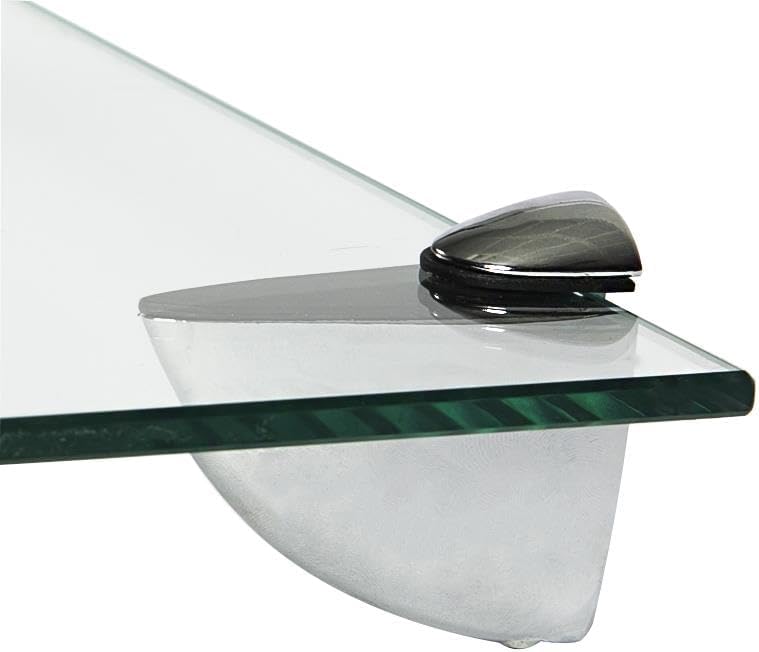 Harbour Housewares 3X Klar 60cm Schwebende Wandregale aus Glas - Badezimmer Dusche Küche Regale Lage