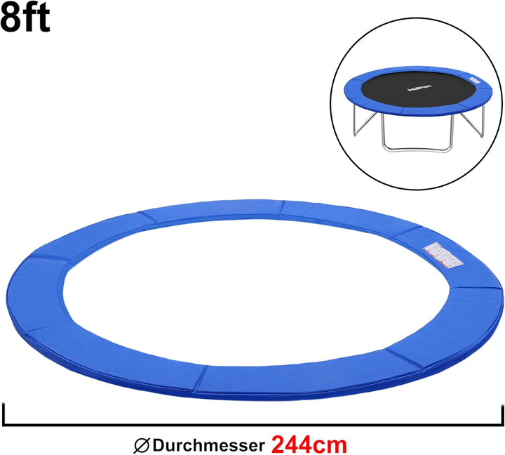 Trampolin Randabdeckung Federabdeckung Ø 244cm 305cm 366cm UV-Beständigkeit Reissfest Randschutz Sic