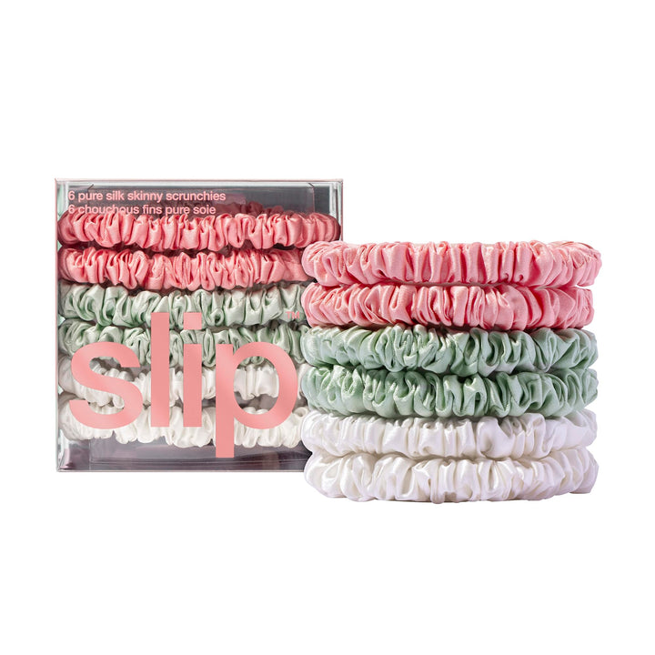 Slip Silk Pure Silk Haargummi Set - Bellerose - Skinny Scrunchie Set aus reiner Maulbeerseide - haar
