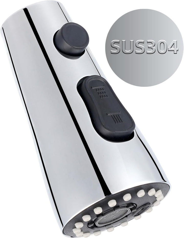 Hibbent Küche Wasserhahn Kopf Ersatz, Pull Down Küche Sprühkopf mit 15 Adaptern, 3-Funktions-Küche S