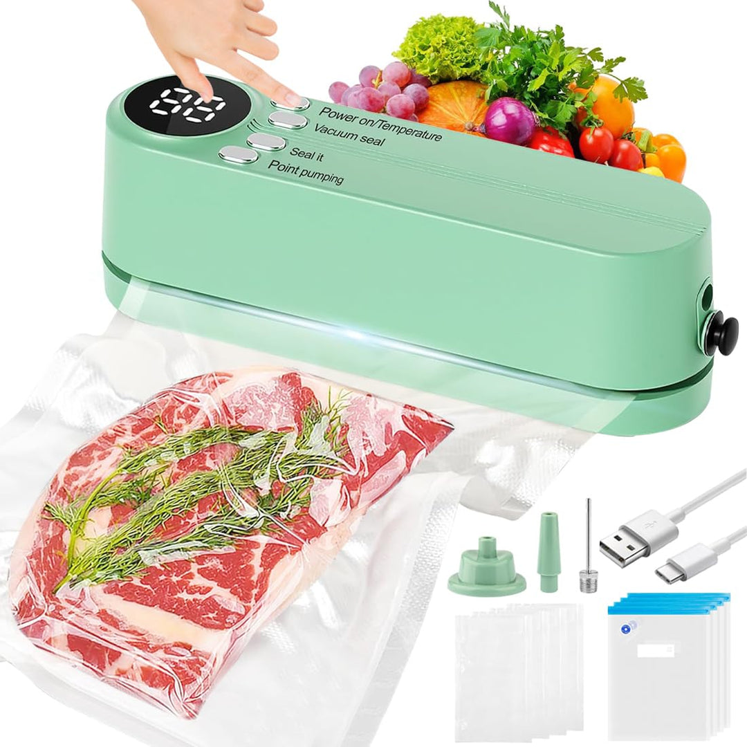 Vakuumiergerät, 3-in-1, wiederaufladbar, Lebensmittel-Vakuumiergerät, Handgerät, Lebensmittel-Vakuum