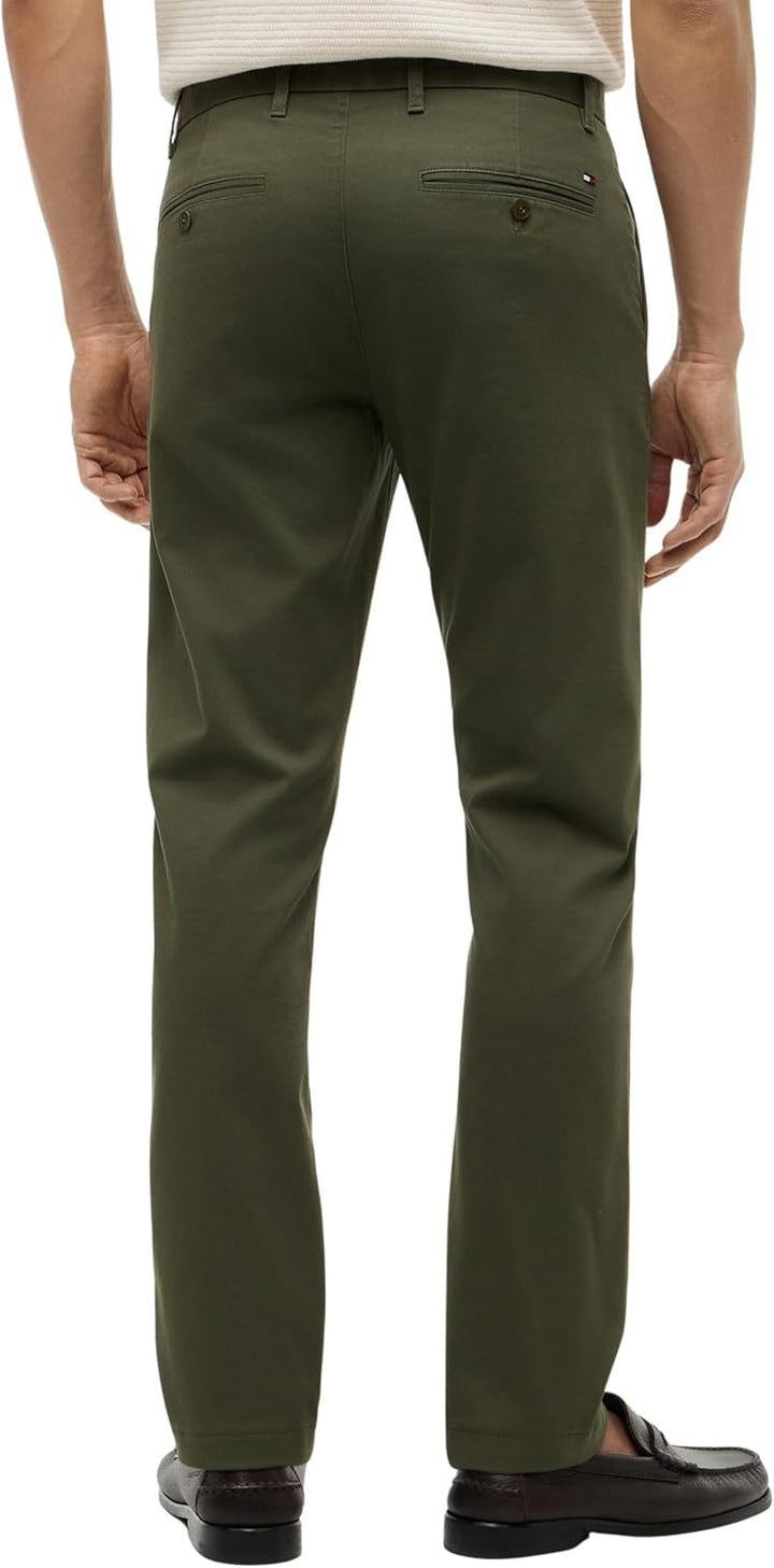 Tommy Hilfiger Herren Hose Bleecker Chino 1985 Pima Cotton Chino 31W / 28L Green (Dark Greenery), 31
