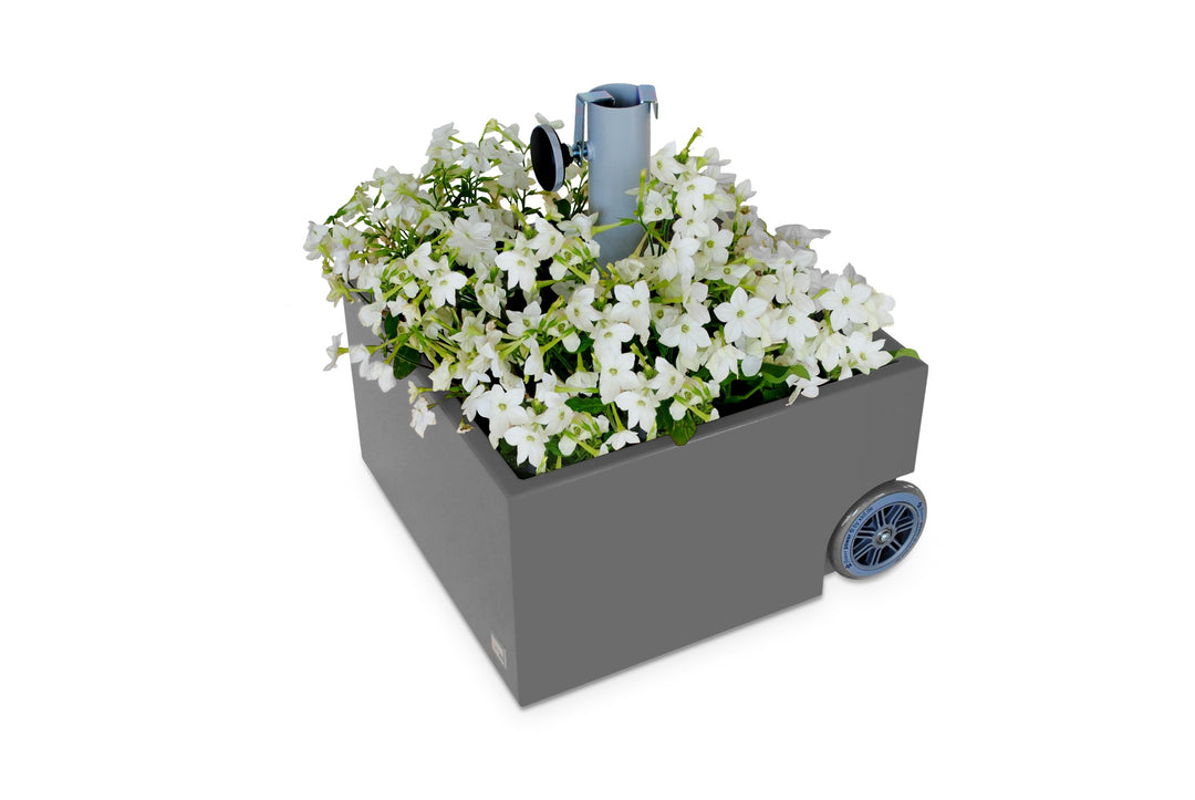 XXD Flowerpower bepflanzbarer Sonnenschirmständer Schirmständer mit Rollen