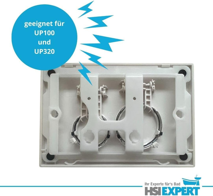 HGMBAD Geberit Duofix Spülkasten Drückerplatte Betätigungsplatte weiss Schallschutz