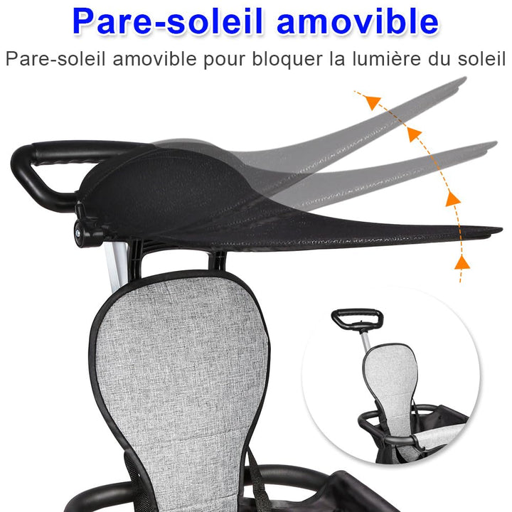 Kompakter Kinderwagen, verlängerte Position, kompakter Kinderwagen, neigbar, mit einer Hand neigbar,