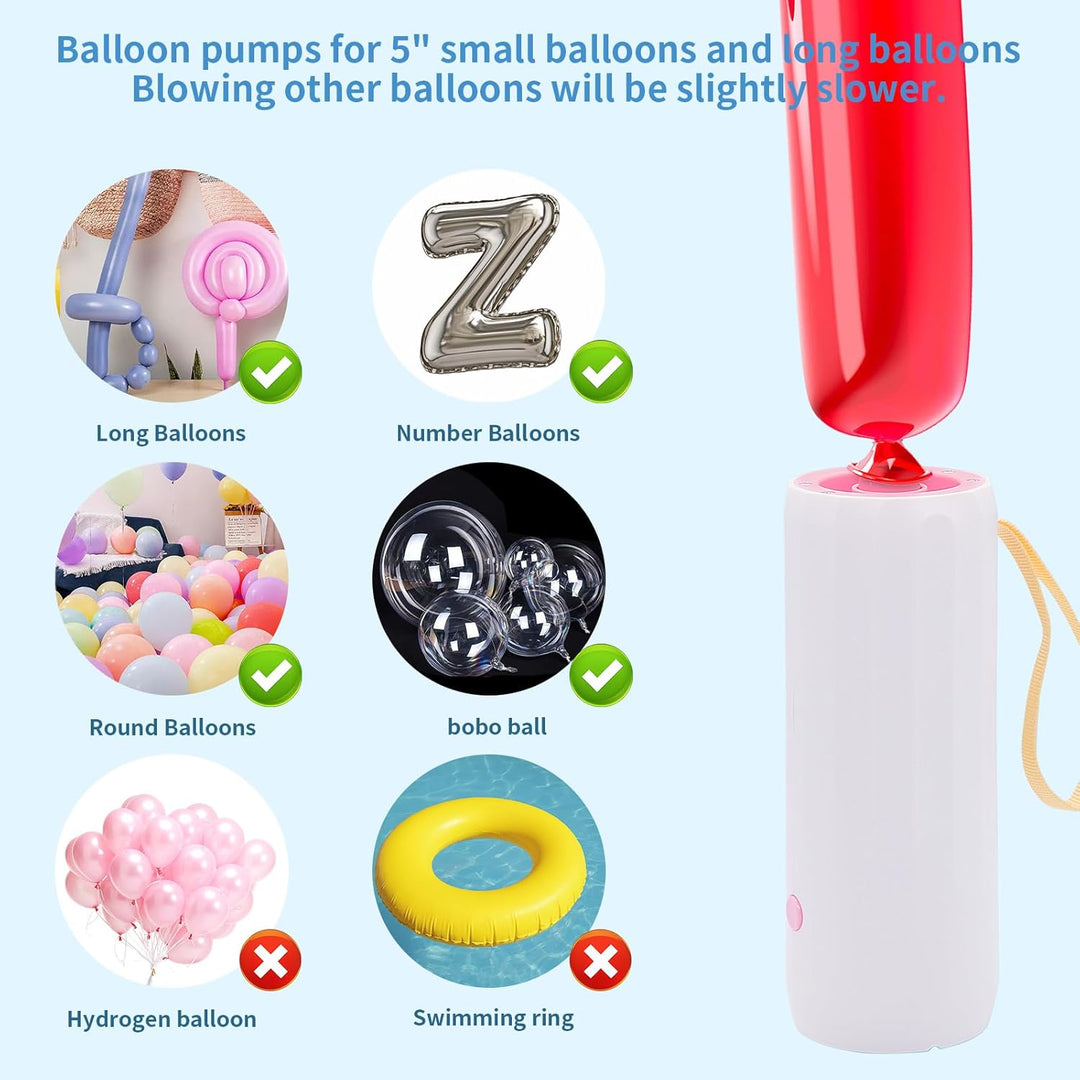 OBEST Aufgerüstete Elektrische Luftballonpumpe Rosa, Rosa