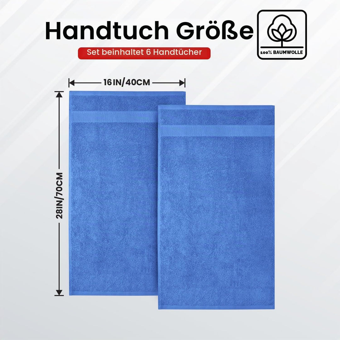 Infinitee Xclusives Handtücher aus 100 % Baumwolle für Badezimmer, ultraweich und sehr saugfähig, 6e