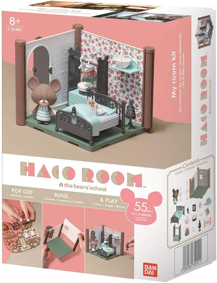 Bandai – Haco Room – Set für Jackies Zimmer – 55 Teile zum Zusammenbauen – Puppe Jackie, Zimmer und