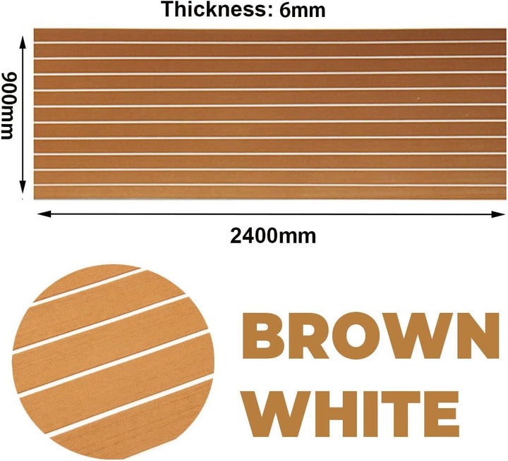 Toogou Generation Eva-Schaum Rutschfeste Marine Matte Rückseite mit 3 M Klebstoff, synthetische Teak