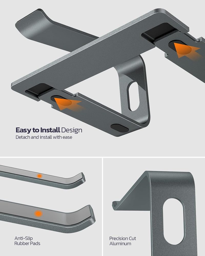 Laptop Ständer, Nulaxy Ergonomisch Notebook Stand, Universal Laptop Halterung, Riser Kompatibel mit