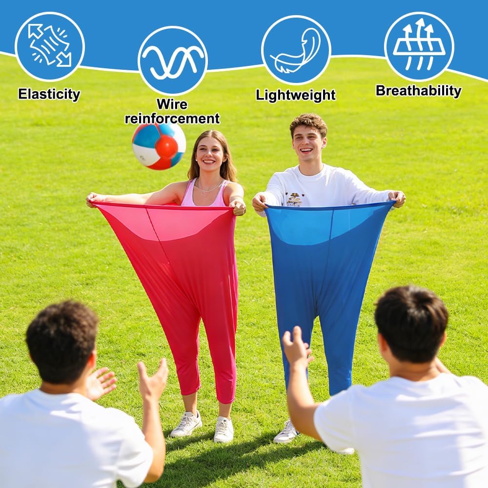 Granny Pants Yard Game, NAVESO Gartenspiele für Draussen, Lustige Riesige Dehnbare Hosen mit 2 Grann