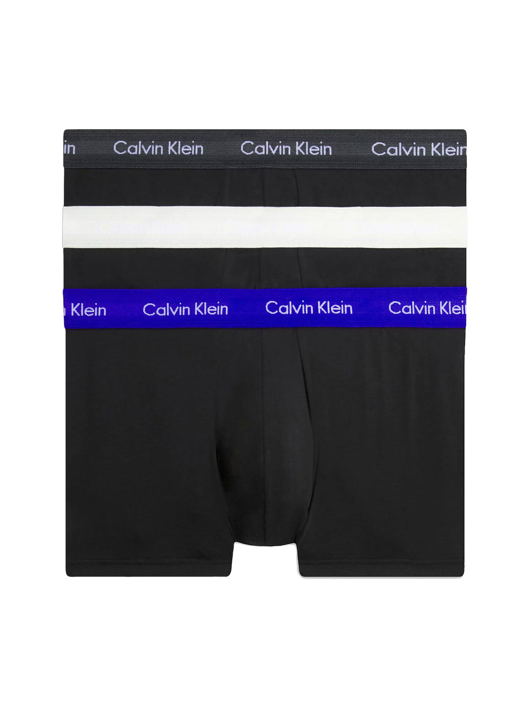 Calvin Klein Herren 3er Pack Boxershorts Low Rise Trunks Baumwolle mit Stretch S B- Ptm Gry, Spc Blu