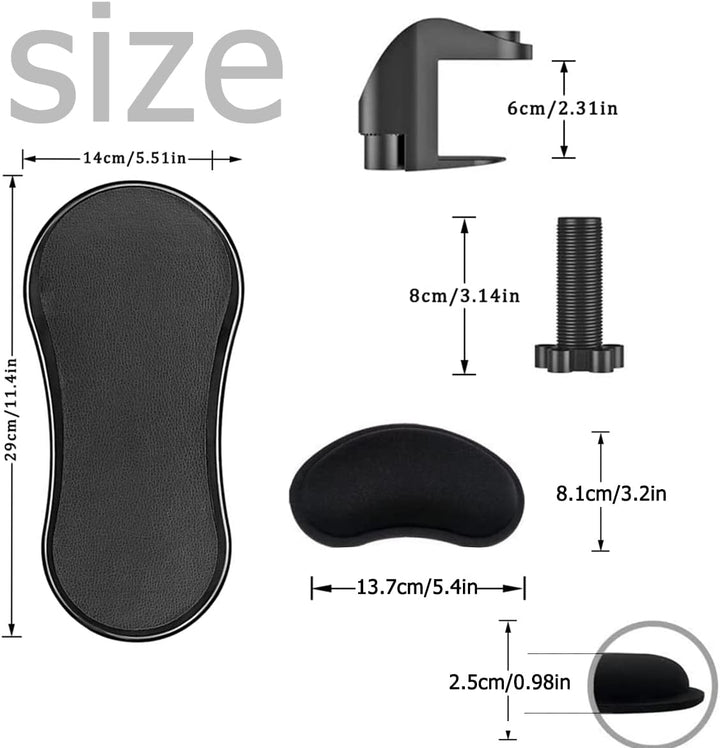 Ergonomische Armlehne Stütze Handgelenkauflage,Einstellbare Computer Schreibtisch Extender,Handballe