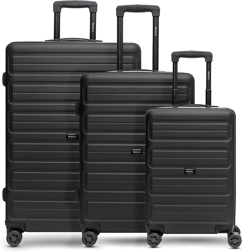 REDOLZ Hartschalen Koffer-Set 3-teilig | Leichte Reise-Trolleys aus hochwertigem, robustem ABS Mater