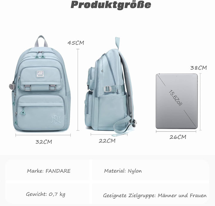 FANDARE Kinderrucksack Schulranzen Schultaschen Jungen Mädchen Schulrucksack Kinder Schultasche für