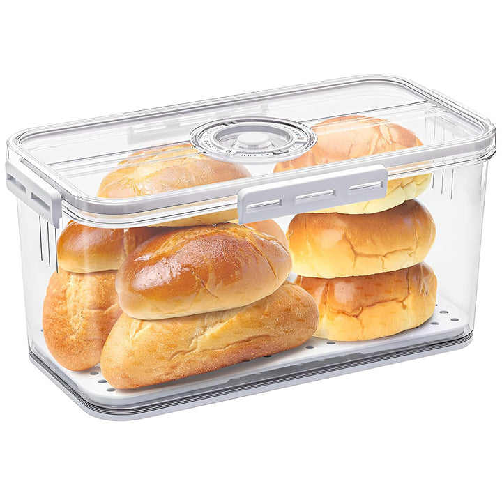 Brotaufbewahrung für die Küche,Brotbox mit luftdichtem Deckel,Grosser Brotkasten mit Zeitaufzeichnun