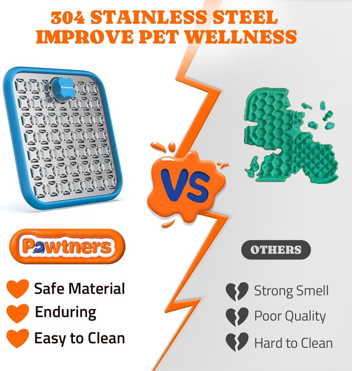 【Edelstahl Grosse Leckmatte für Hunde】Hund Leckmatten für grosse Hunde, Katze Leckpads für Kiste Lan