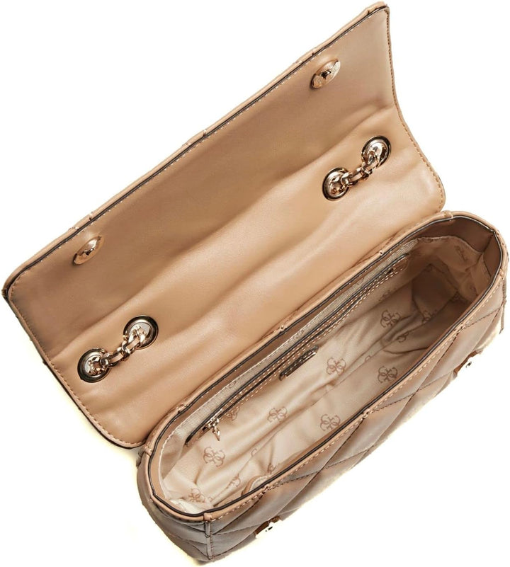 Guess Damen Cessily umwandelbare Umhängetasche, Einheitsgrösse Beige, Beige