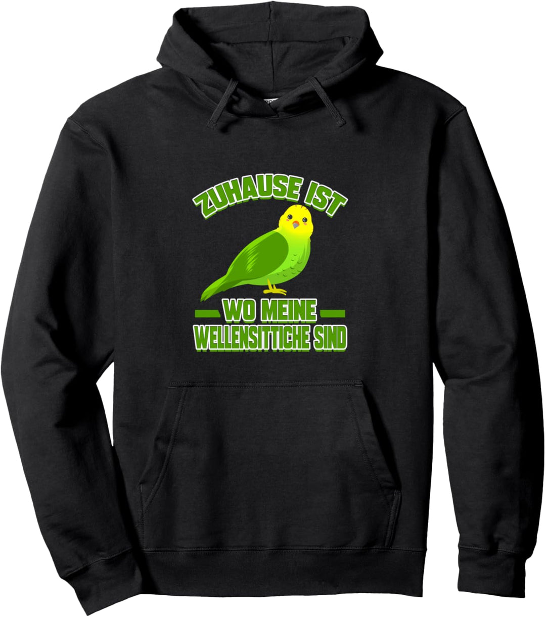 Wellensittich Haustier Nymphensittich Vogel Sittich Geschenk Pullover Hoodie