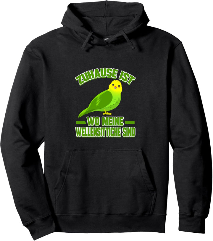 Wellensittich Haustier Nymphensittich Vogel Sittich Geschenk Pullover Hoodie