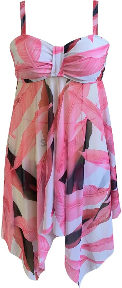 CIZEUR Tankini Damen Bauchweg Zweiteiler Push up Verstellbare Schultergurte Schwimmkleid mit Slip Me