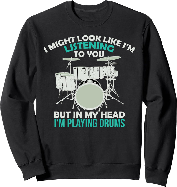 Rock Musik Drummer Band Schlagzeuger Lustiges Schlagzeug Sweatshirt
