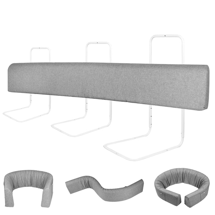 180cm Bettgitter Bettschutzgitter Rausfallschutz für Kinder Höhenverstellbar DIY Verformbar Bettkant