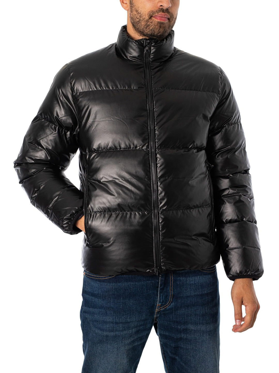 EA7 Gewebte Bomberjacke für Herren, Schwarz XXL Schwarz, XXL Schwarz