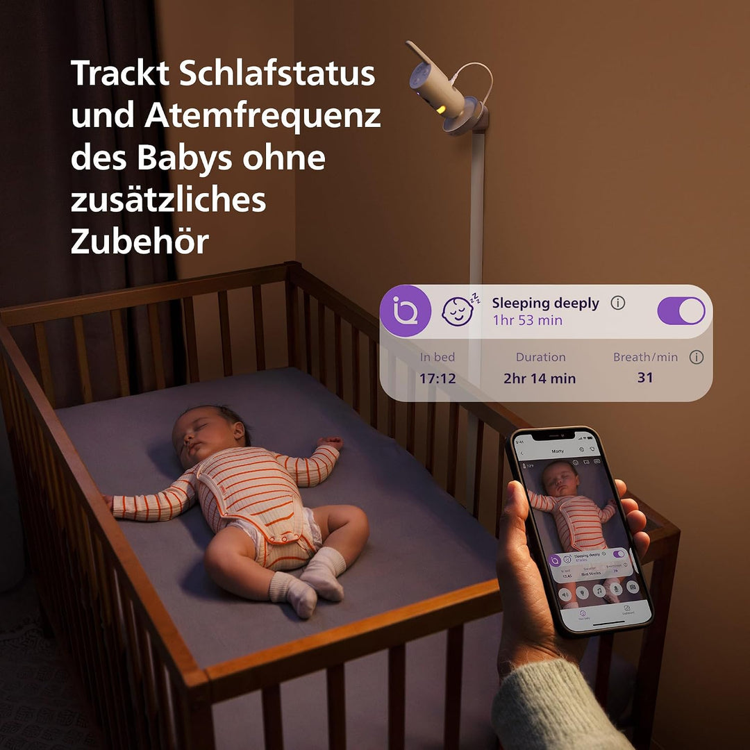 PHILIPS Avent Premium Connected Videophone, das bisher beste Babyphone von Avent, Schlaf- und Atmung