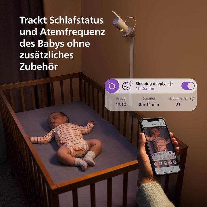 PHILIPS Avent Premium Connected Videophone, das bisher beste Babyphone von Avent, Schlaf- und Atmung