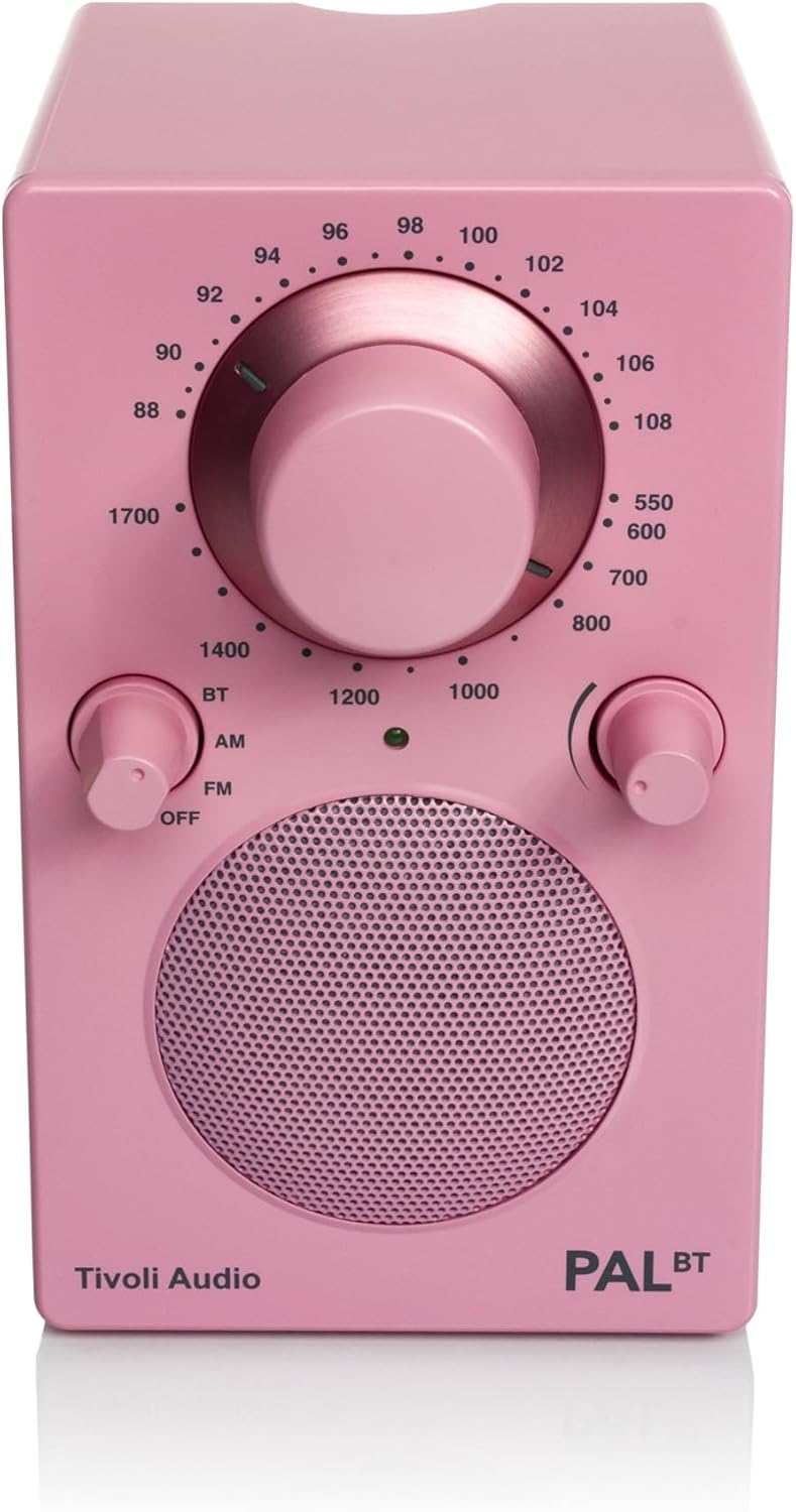 Tivoli Audio PAL BT Tragbares Bluetooth UKW-/MW-Radio (Rosa), Rosa