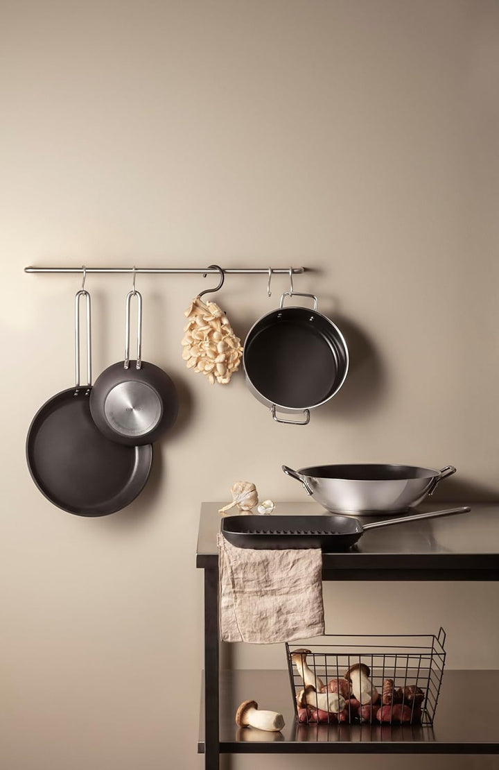 Eva Trio | Edelstahl-Wok 5,0 l 32 cm Keramik Slip-Let® Antihaftbeschichtung | EIN vielseitiges Werkz