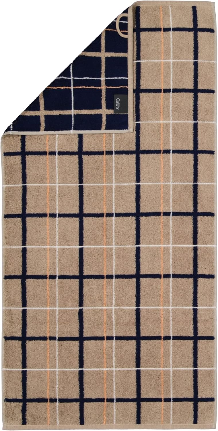 Cawö Home Handtücher Avenue Karo 339 Sand - 31 Saunatuch 70x180 cm, Saunatuch 70x180 cm