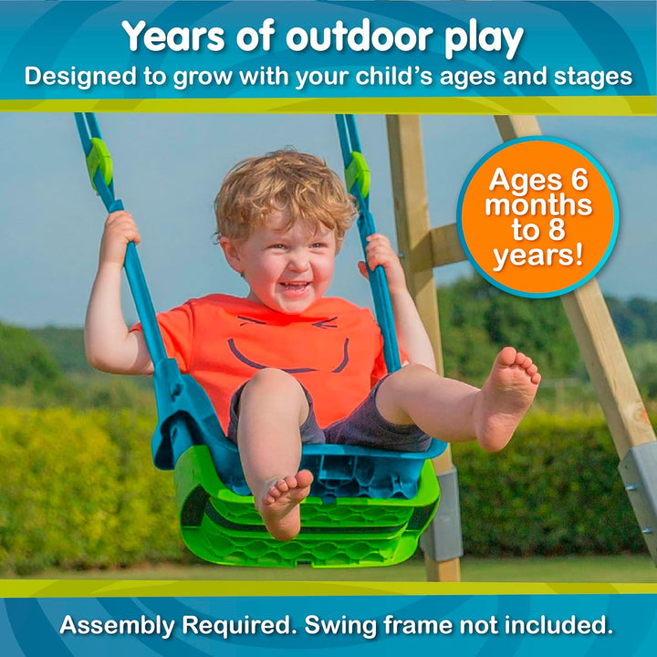 TP Toys TP900 Monate 4 in 1 Verstellbarer Quadpod Baby Schaukelsitz von 6 Motten bis Kinder 8 Jahre,