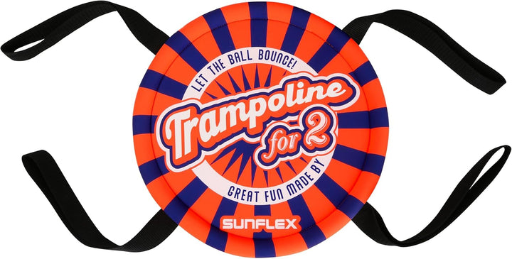 Sunflex Trampoline for 2 Orange | Geschicklichkeitsspiel für Zwei | Outdoor | Robustes Neopren-Tramp