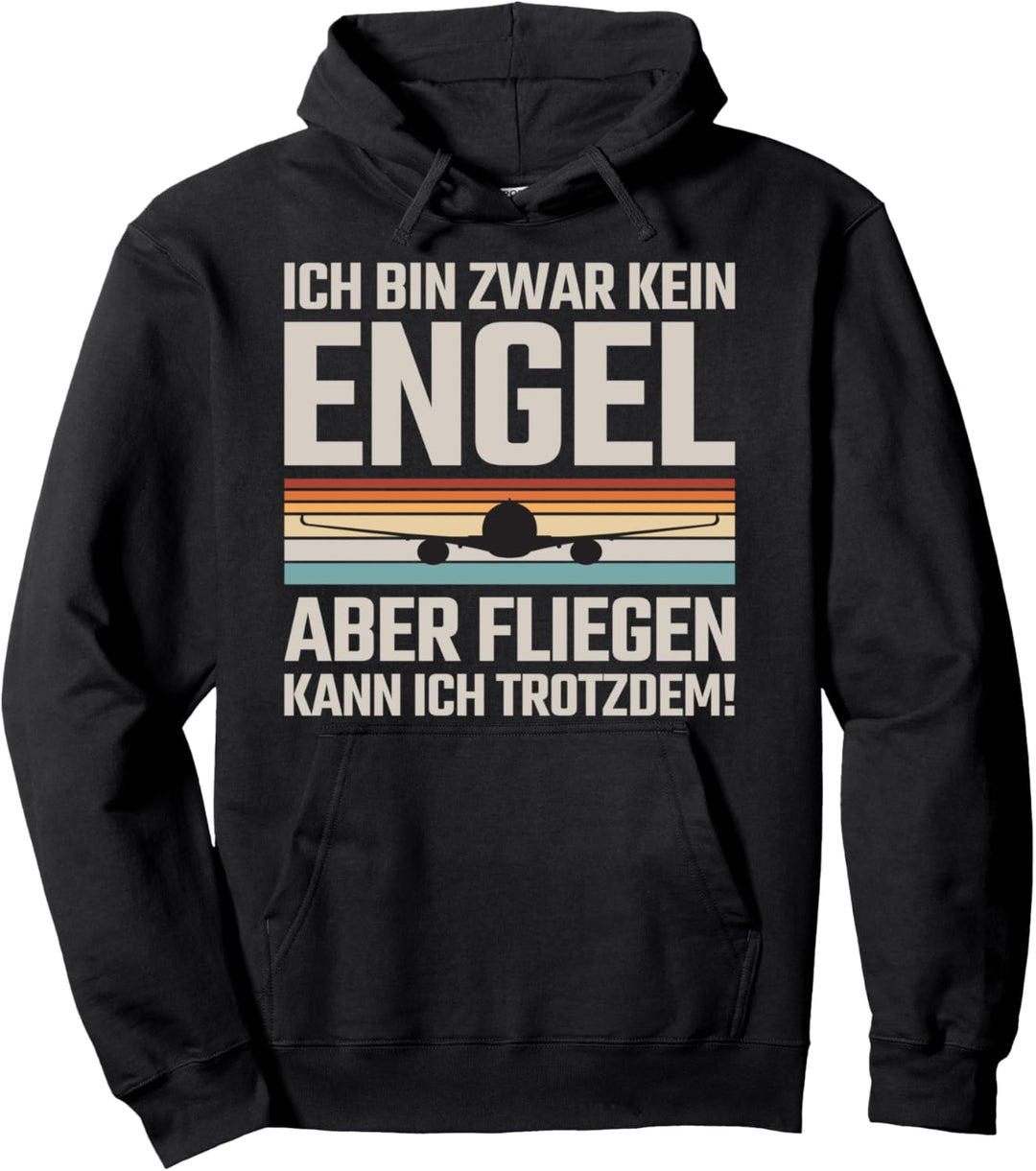 Pilot Flugzeug Piloten Sprüche Kein Engel Aber Fliegen Kann Pullover Hoodie