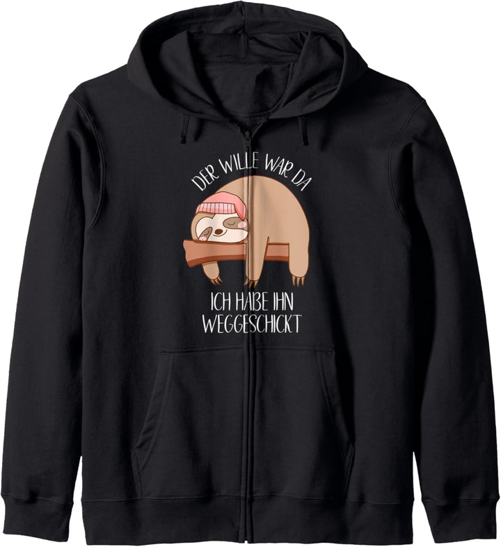 Der Wille War Da Habe Ihn Weggeschickt Schlafendes Faultier Kapuzenjacke