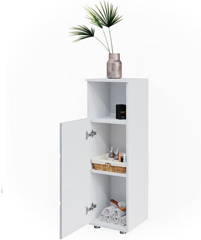 Vicco Midischrank Irma, Weiss Hochglanz mit Einsätzen, 30 x 95 cm Weiss Hochglanz mit Einsätzen Midi