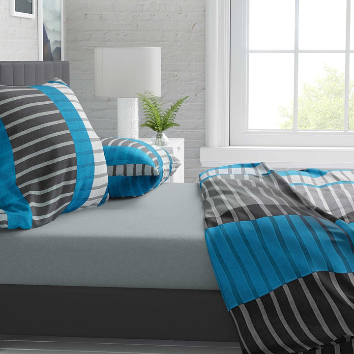 Class Home Collection Bettwäsche 200x200 Baumwolle Renforce 3 teilig Bettwäsche-Set mit Reissverschl