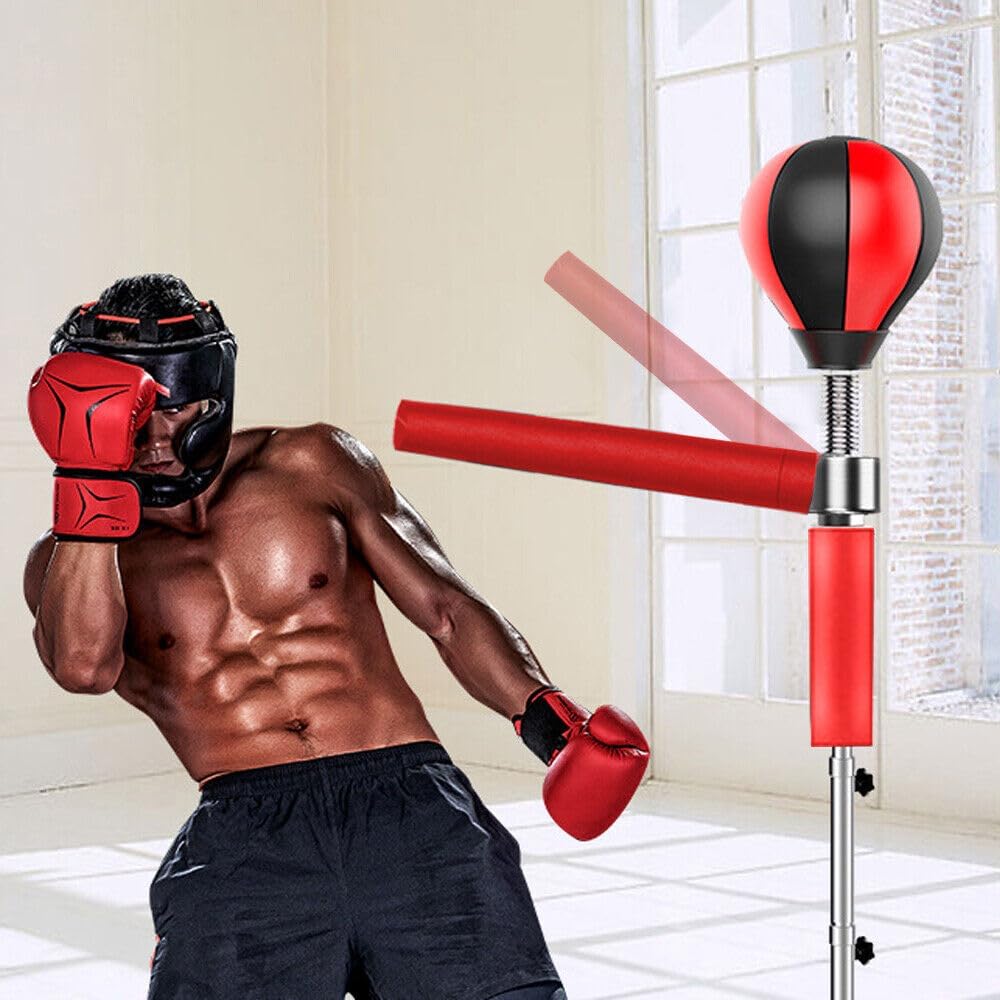 Fitness Boxsack Punchingball Set Boxball Fussboxsack Speed Ball höhenverstellbar freistehender Boxba