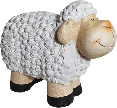 Bambelaa! 2er Set Schaf Deko Figur Garten Gross Draussen Aussen Innen Wetterfeste Gartenfigur Lustig