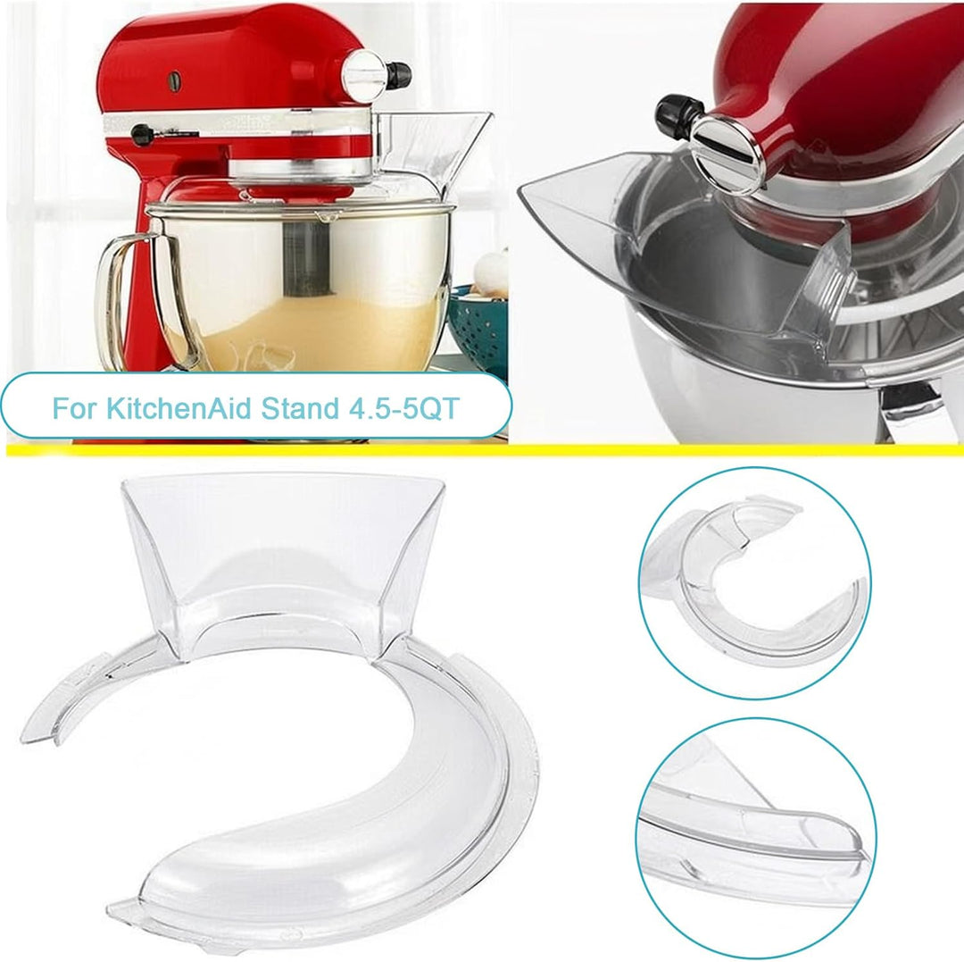 Spritzschutz Mixer, Spritzer Verhindern - Ausgiesserschutz, Transparente Kunststoff-Rührerabdeckung,