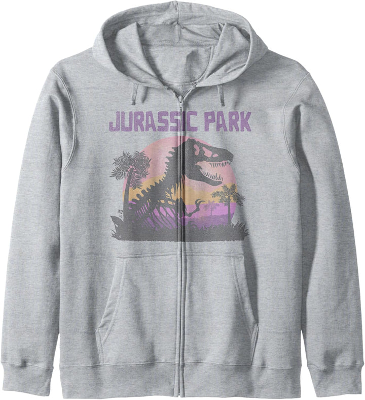 Jurassic Park Purple Hue Sunset Silhouette Kapuzenjacke